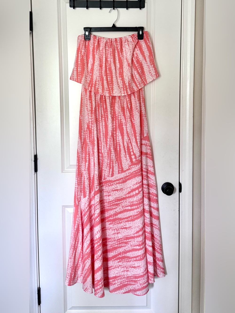 fab'rik Coral and White Dress